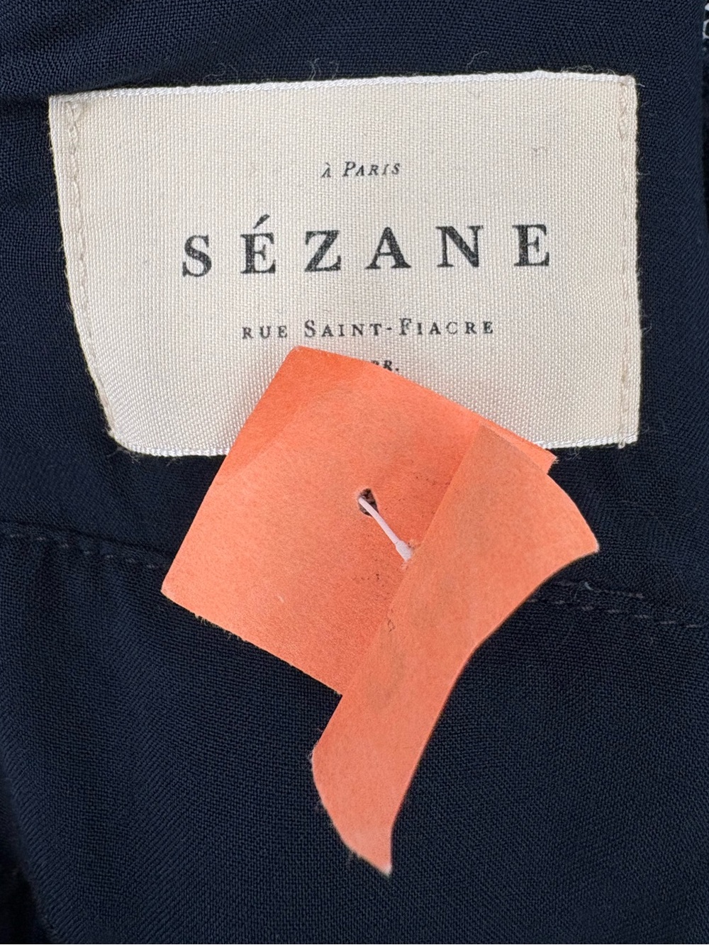 Sézane Ombeline Robe Open Back Mini Dress Size 36 (US 4) Marine Navy - Picture 11 of 13